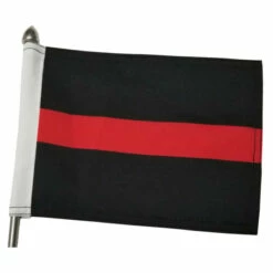 Super Tough Thin Red Line Parade Motorcycle Flag - 10" X 15"