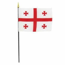 Georgia Republic 4" X 6" Stick Flag