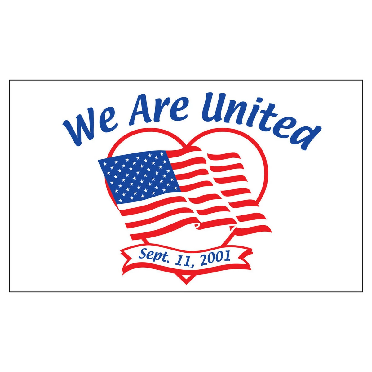 911 Flag - 3ft X 5ft Nylon - We Are United