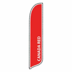 Outdoor Advertising Blade Flag - Solid Color - Canada Red - 2ft X 12ft