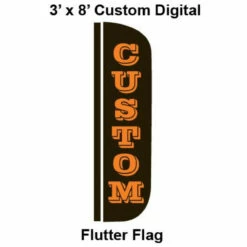 Custom Digital 3' X 8' Flutter Flag