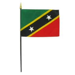 St. Kitts And Nevis 4in X 6in Hand Flag