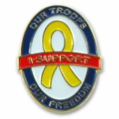 I Support Our Troops Lapel Pin - 1" X 3/4"