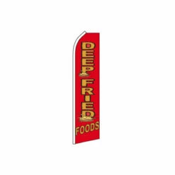 Deep Fried Foods Swooper Flag - 11.5ft X 2.5ft