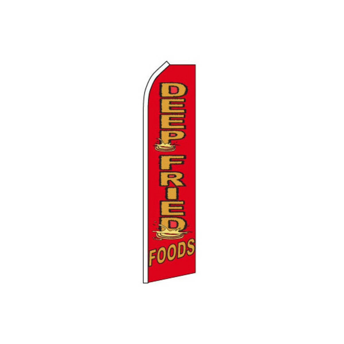 Deep Fried Foods Swooper Flag - 11.5ft X 2.5ft