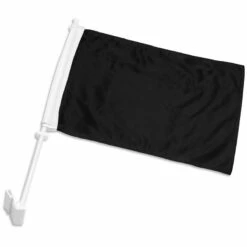 Solid Black Car Flag - 11in X 15in