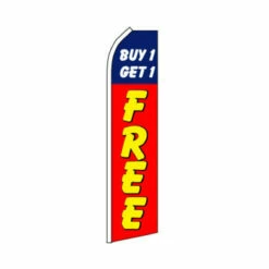 Buy One Get One Free Swooper Flag - 11.5ft X 2.5ft