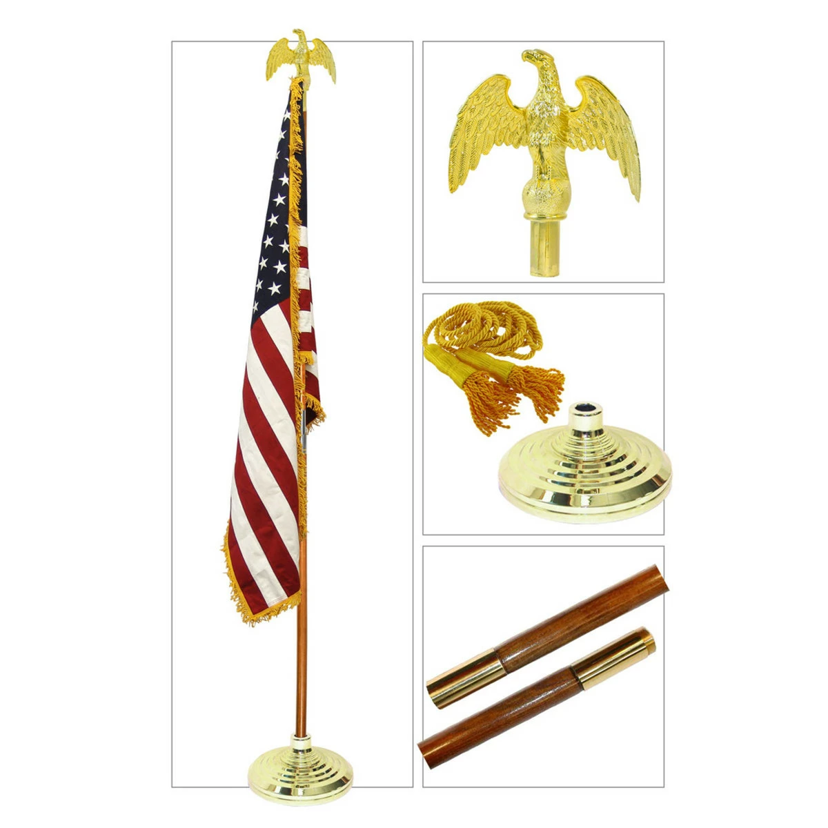 7ft U.S. Indoor Flag Set By Valley Forge