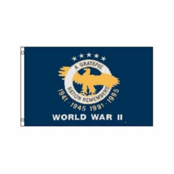 World War II Veterans 3ft X 5ft Printed Polyester Flag