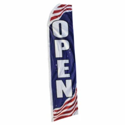 Open Swooper Flag - Patriotic - 11.5ft X 2.5ft
