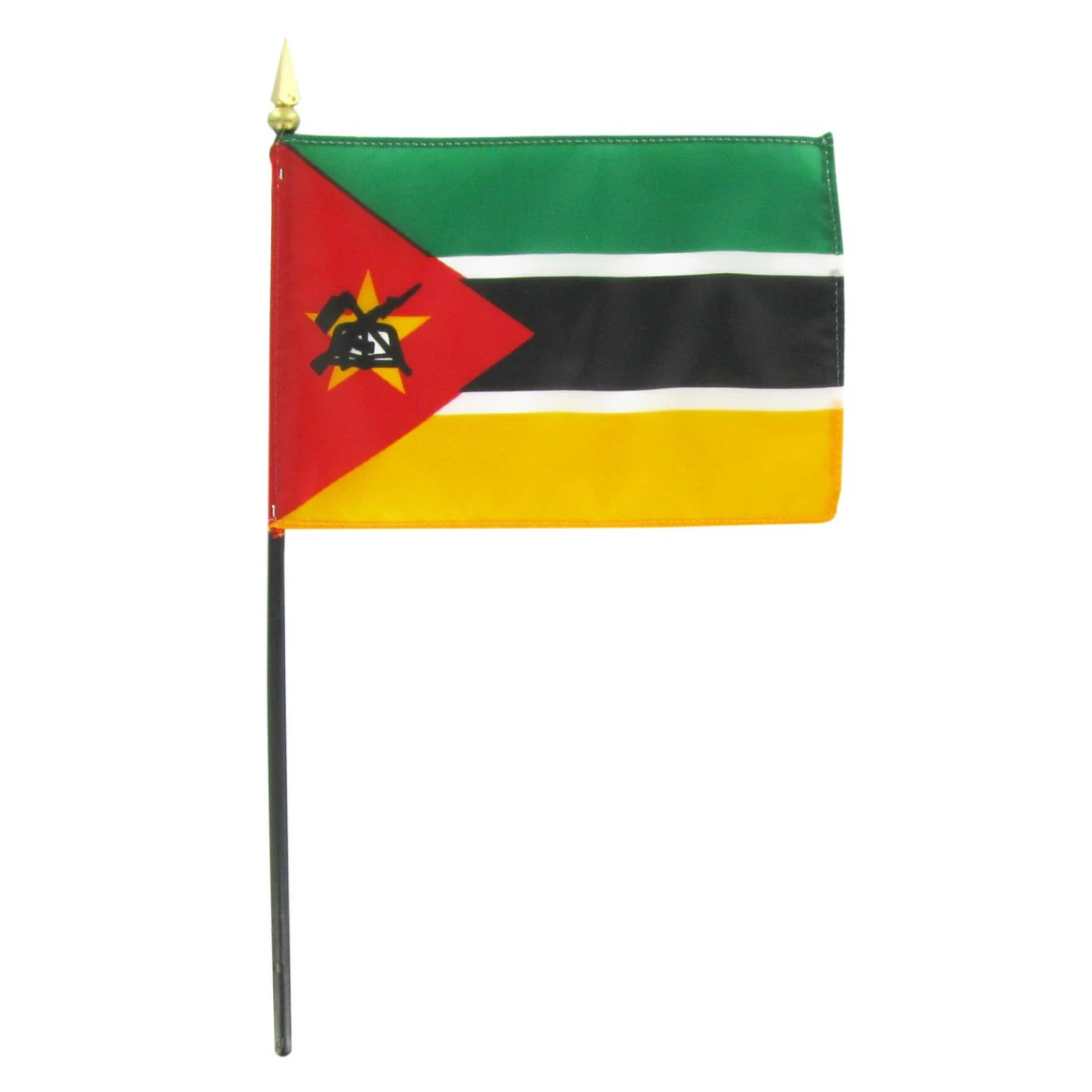 Mozambique 4" X 6" Stick Flag