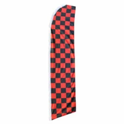 Red And Black Checkered Swooper Flag - 11.5ft X 2.5ft