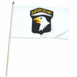 101st Air Borne 12" X 18" Mounted On Wooden Stick